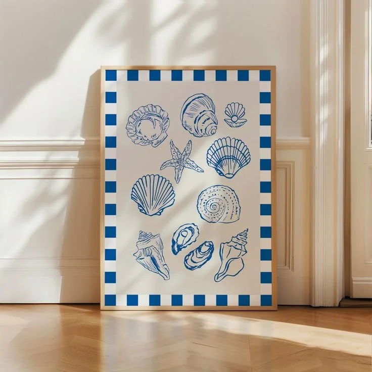 Blue And White Gallery Wall Ideas | Blue And White In Branding And Design | Blue And White In Graphic Design | Blue And White Interiors 