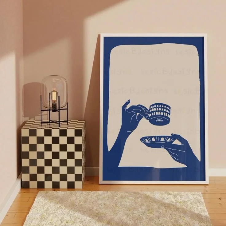 Blue And White Gallery Wall Ideas | Blue And White In Branding And Design | Blue And White In Graphic Design | Blue And White Interiors 