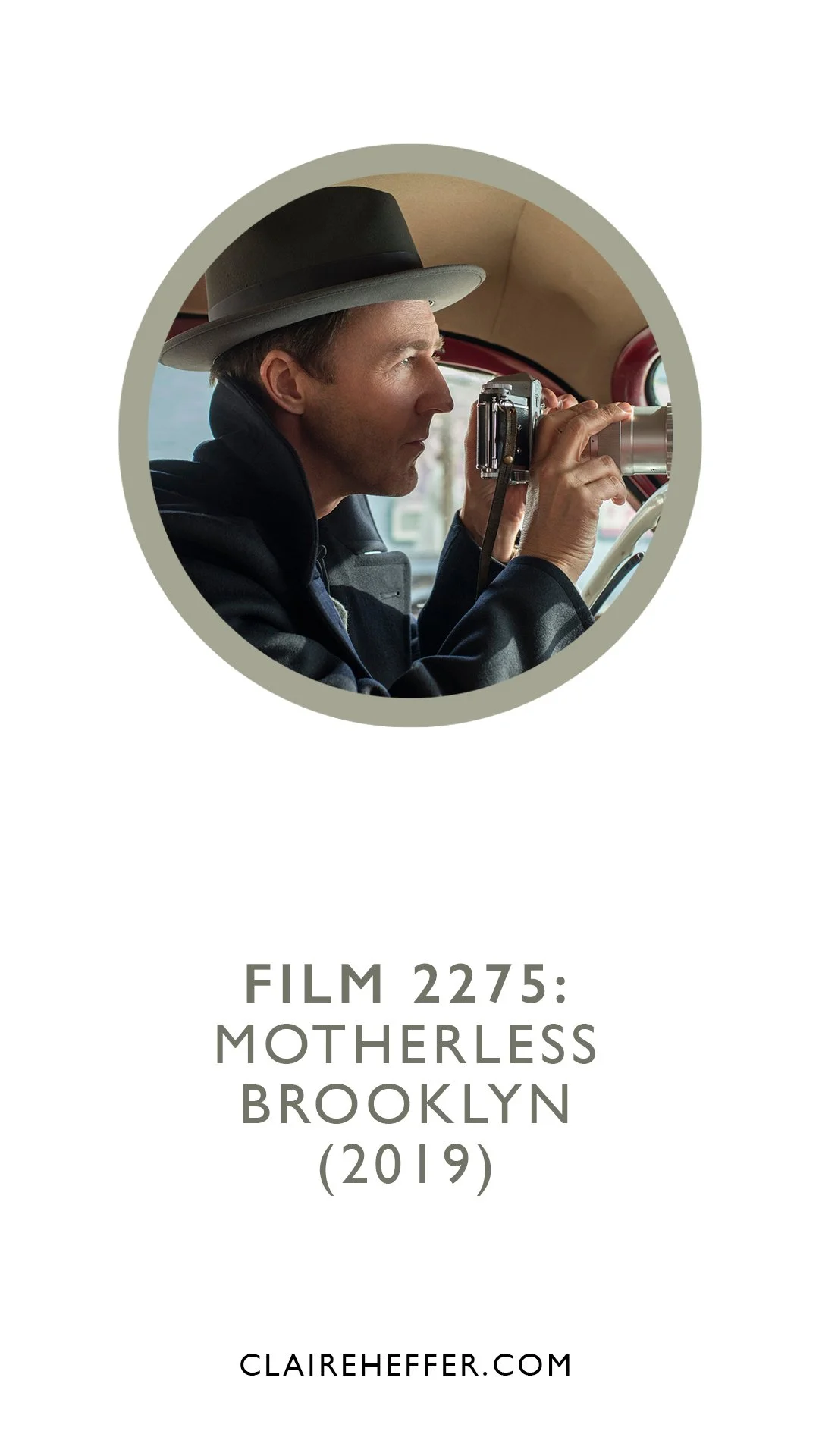 FILM 2275: MOTHERLESS BROOKLYN&nbsp;(2019)