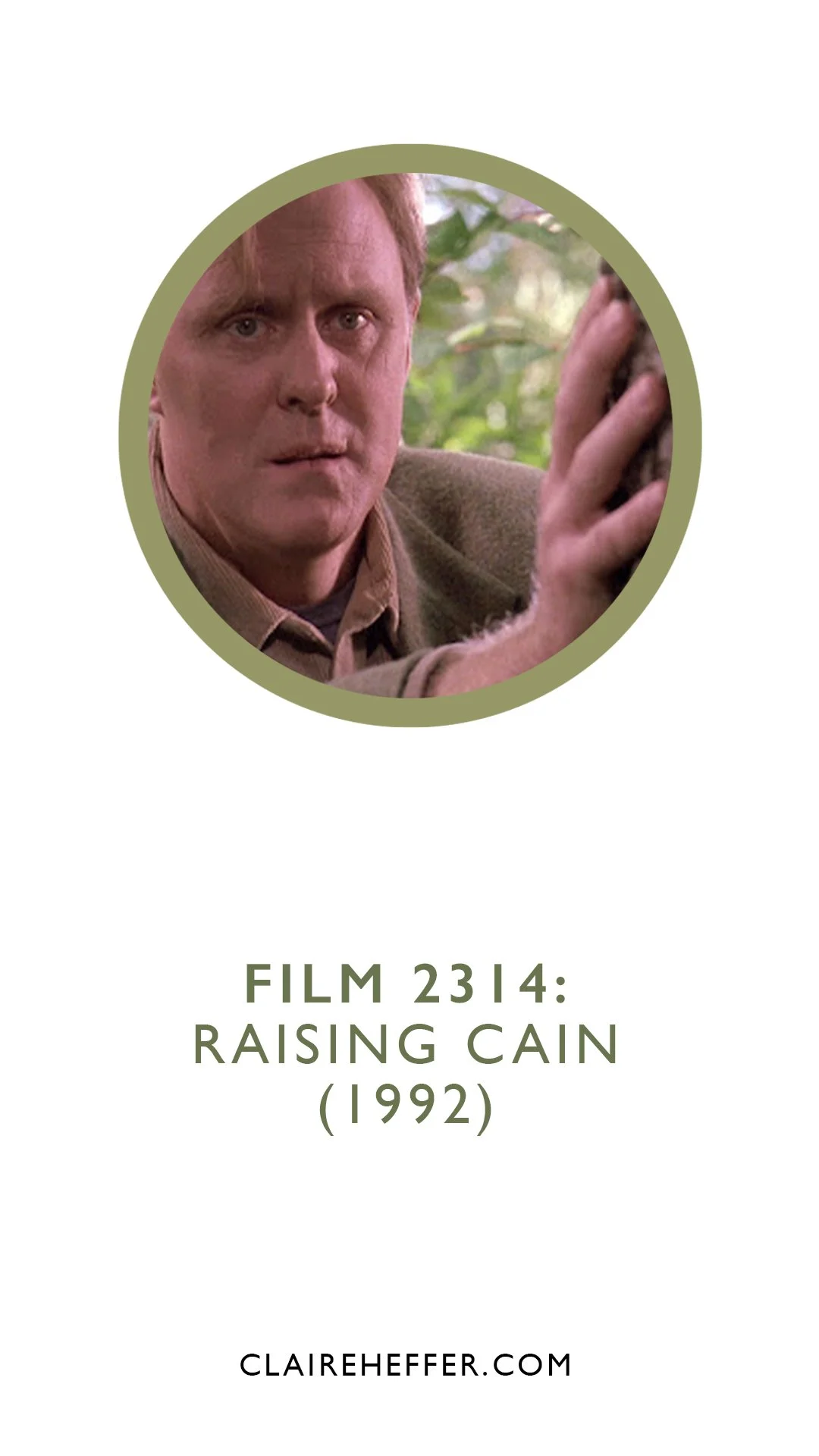 FILM 2314: RAISING CAIN&nbsp;(1992)