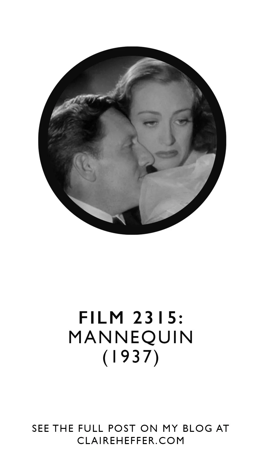 FILM 2315: MANNEQUIN&nbsp;(1937)