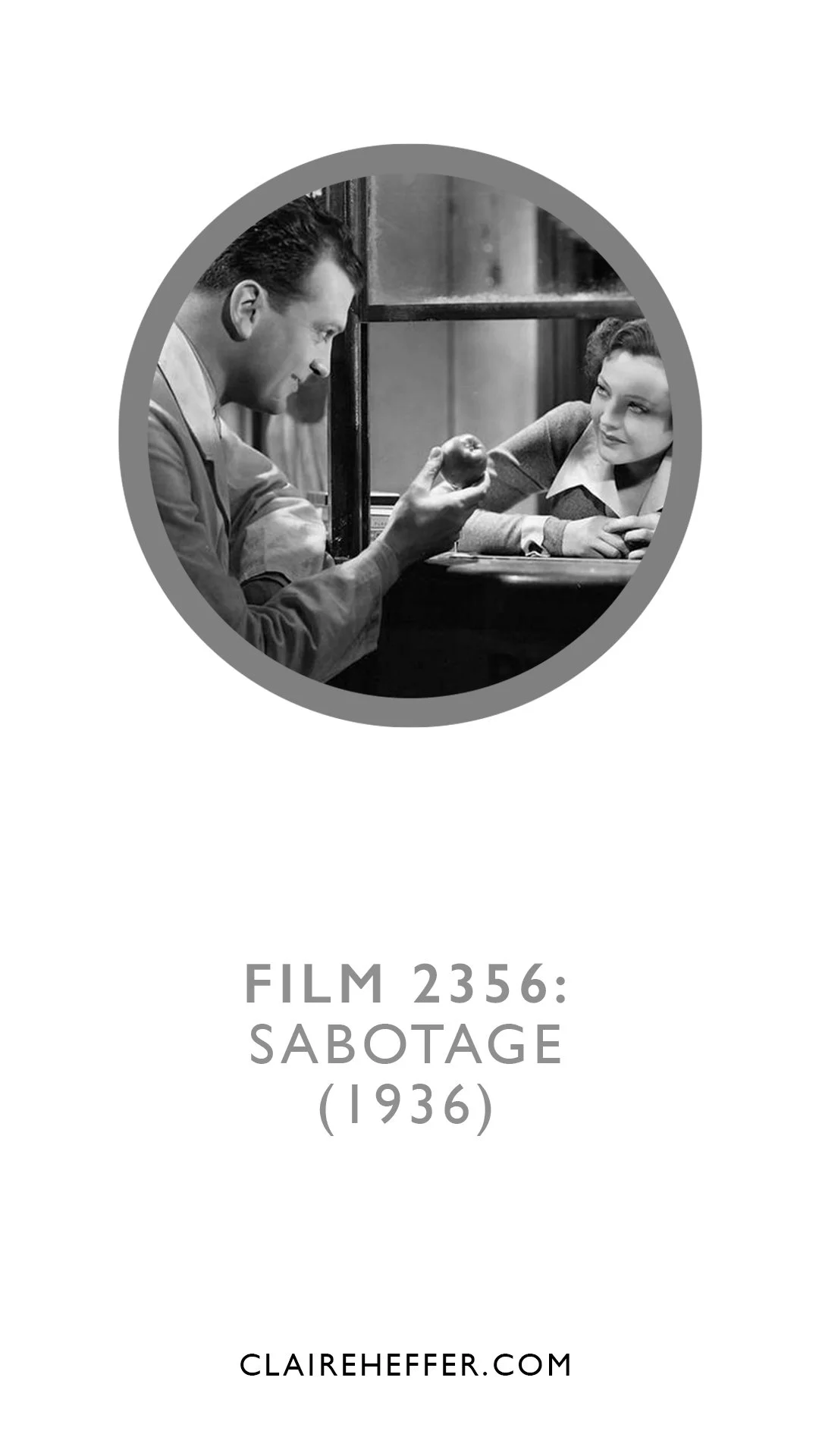FILM 2356: SABOTAGE&nbsp;(1936)