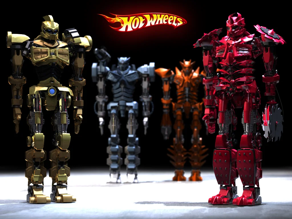 Hot Wheels Robots CG Render