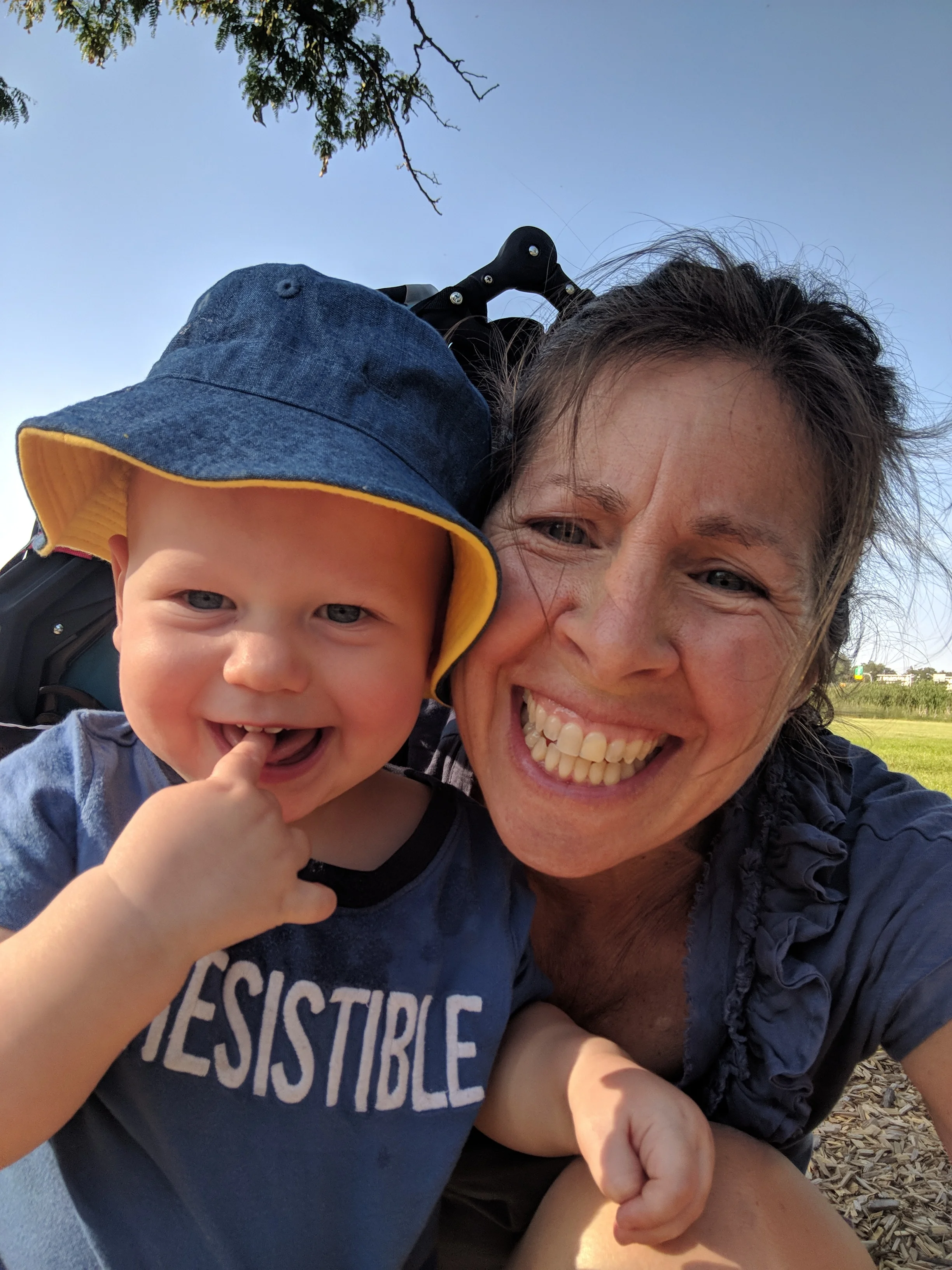 Deb & Sam at the park 12 months