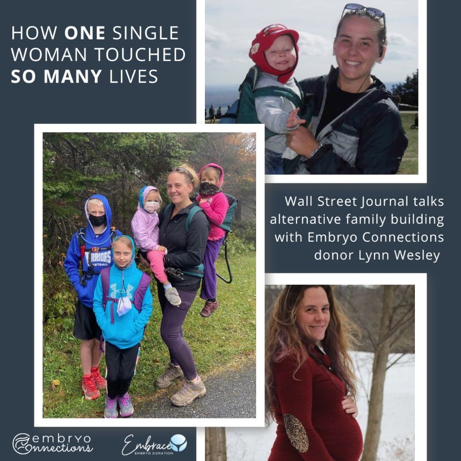 Wall Street Journal feature on embryo donation with Lynn Wesley