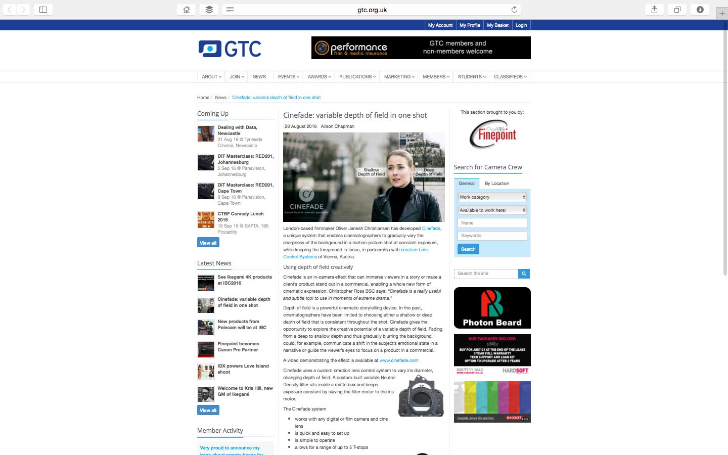 GTC blog press article