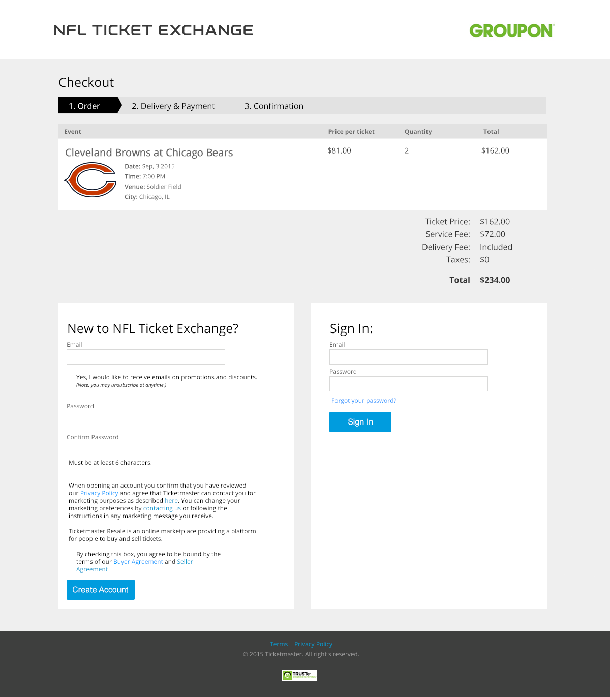 Check Out Redirect to TE