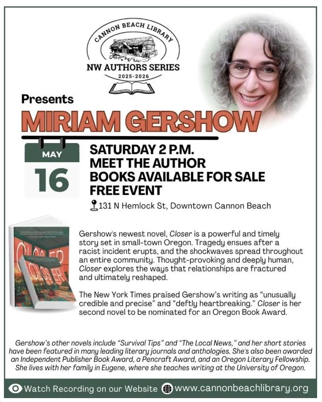 Way back in the 1900s (as my teen calls them), I moved to Oregon to "be a writer." One of the first writerly things I did was take a now sadly-defunct Haystack Seminar, where you'd gather for an intense few days in Cannon Beach to learn fro