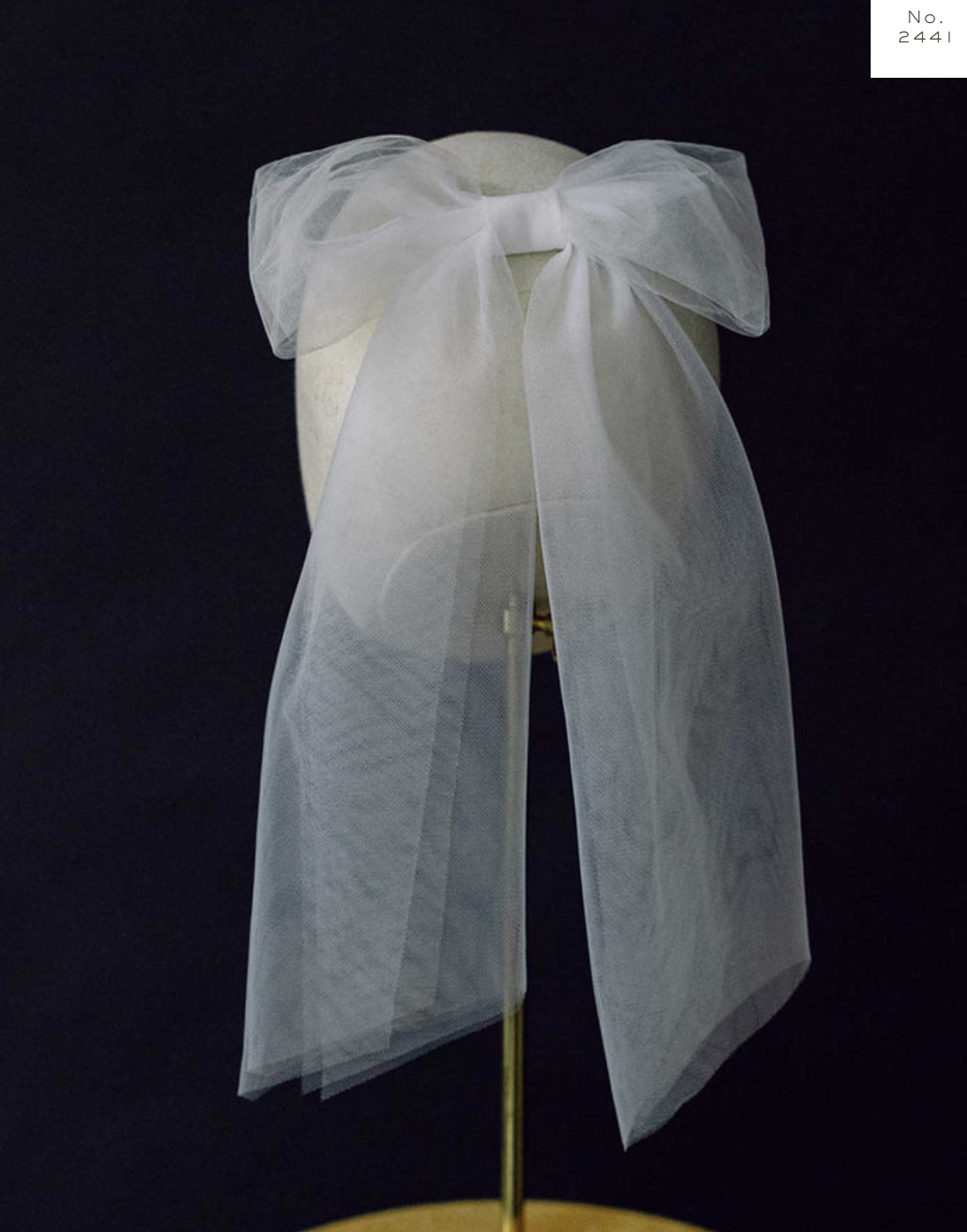 Soft bridal tulle hair bow