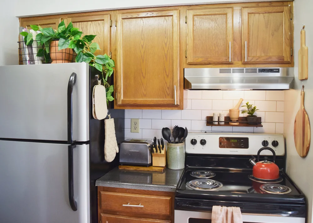 Renter-Friendly Kitchen Makeover Reveal — Actually Alli | DIY, Home ...