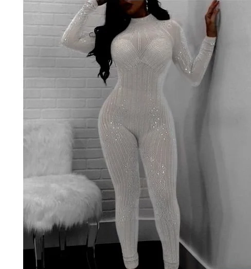 rhinestone studded jumpsuit