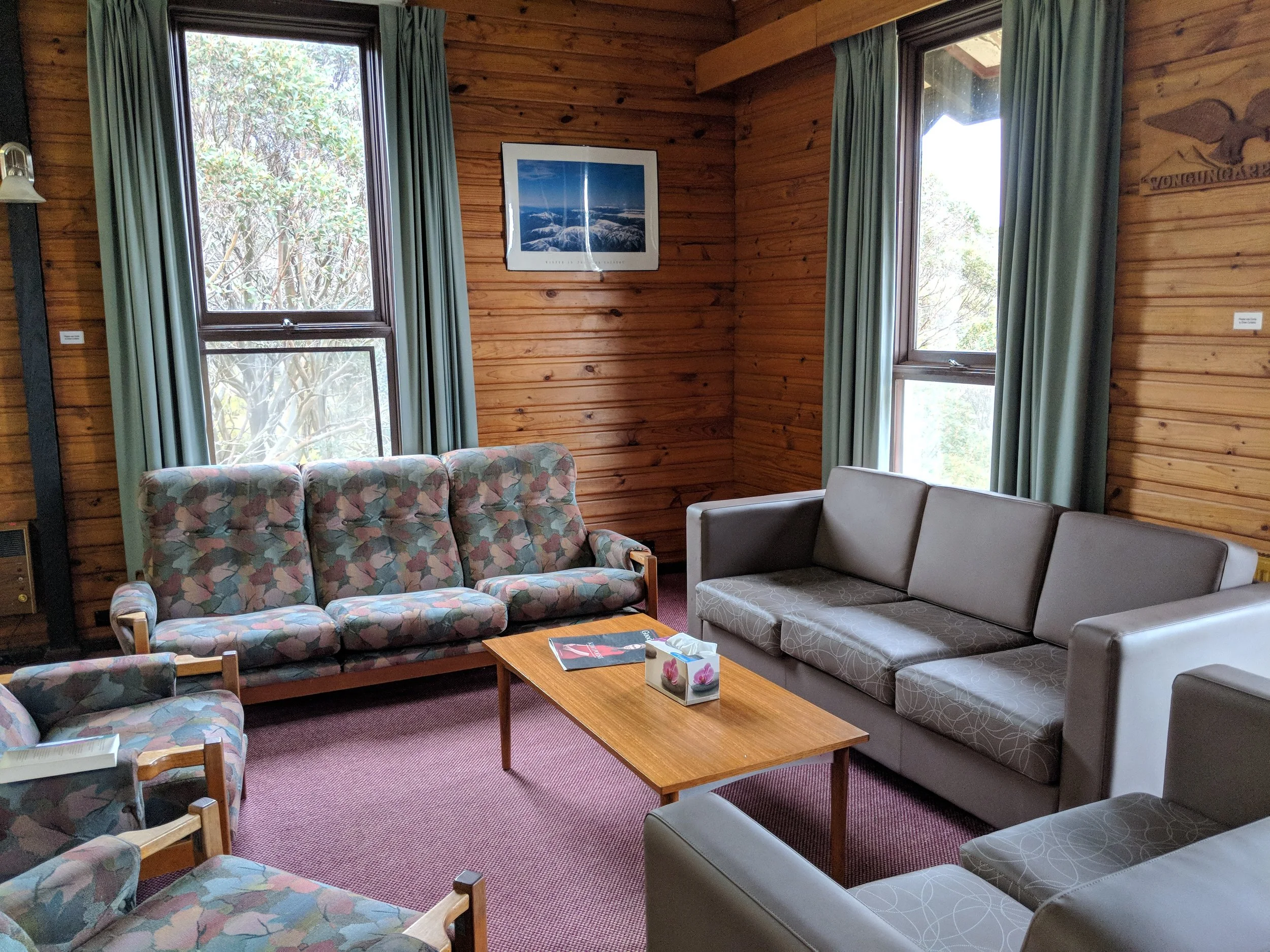 One end of the lounge area