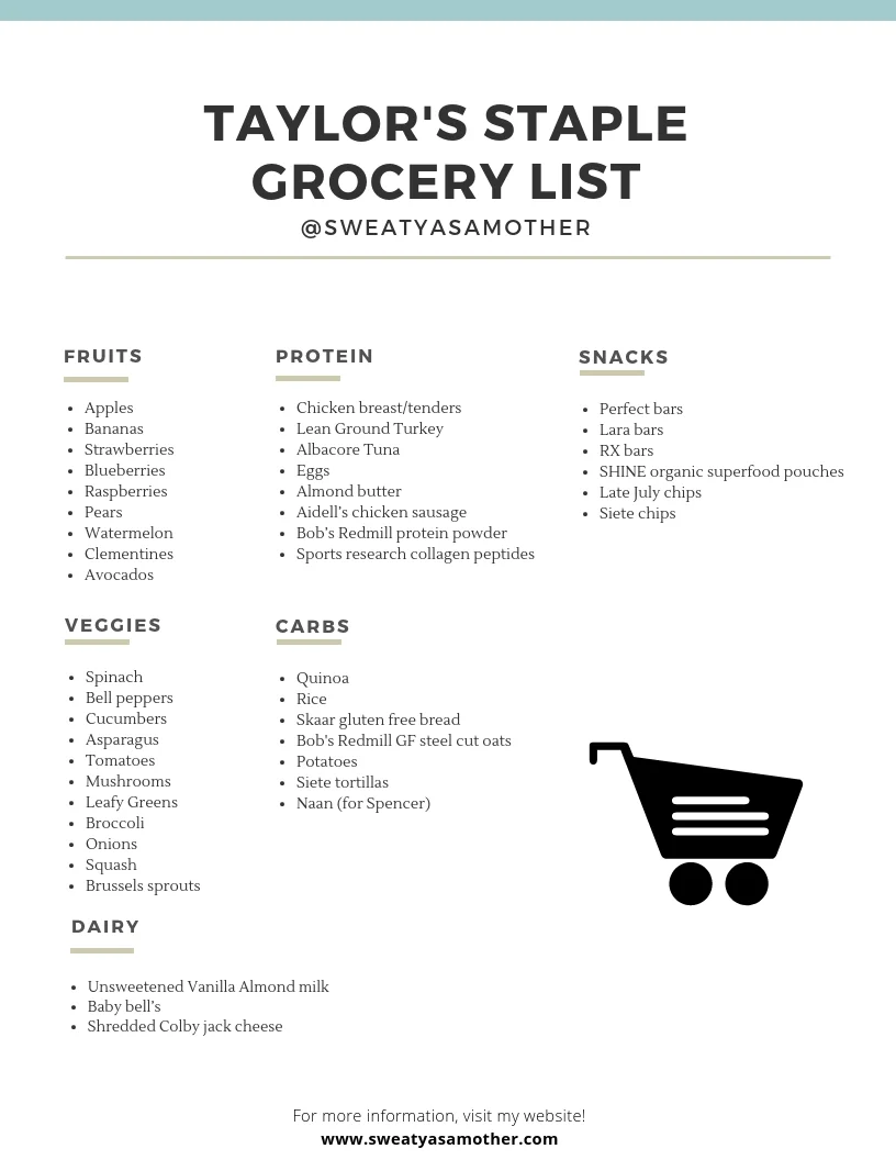 Our “Must-Have” Healthy Grocery list items