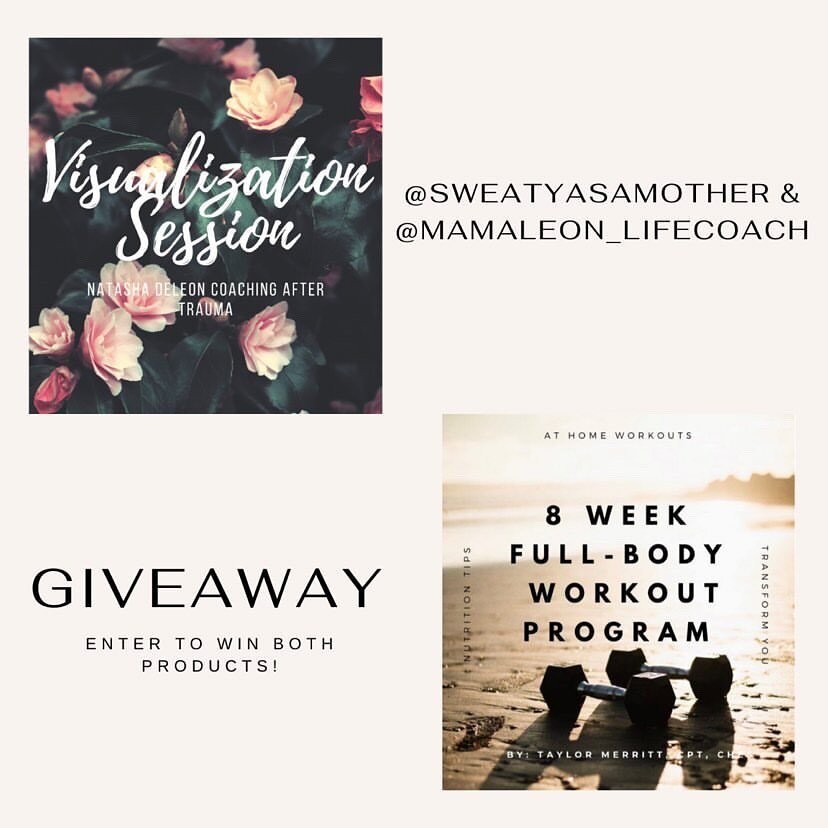 👏🏼GIVEAWAY TIME 👏🏼
 you DON&rsquo;T wanna miss this! 

teaming up with @mamaleon_lifecoach to giveaway my 8-week workout program &amp; a free visualization session with @mamaleon_lifecoach ! 

Natasha is currently doing my program &amp; has lost 