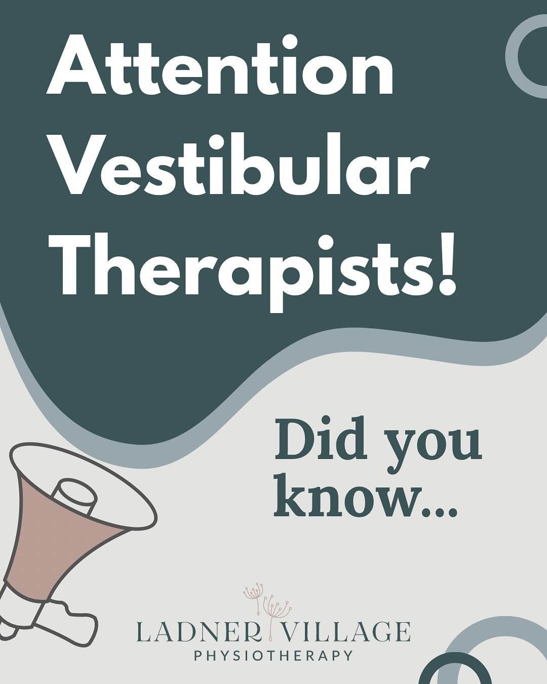 Calling all vestibular therapists and anyone who assesses and treats dizziness!

Did you know that approximately 1 in 6 people with dizziness has two causes of their symptoms? That&rsquo;s a lot of people!

The best way to catch these people is with 