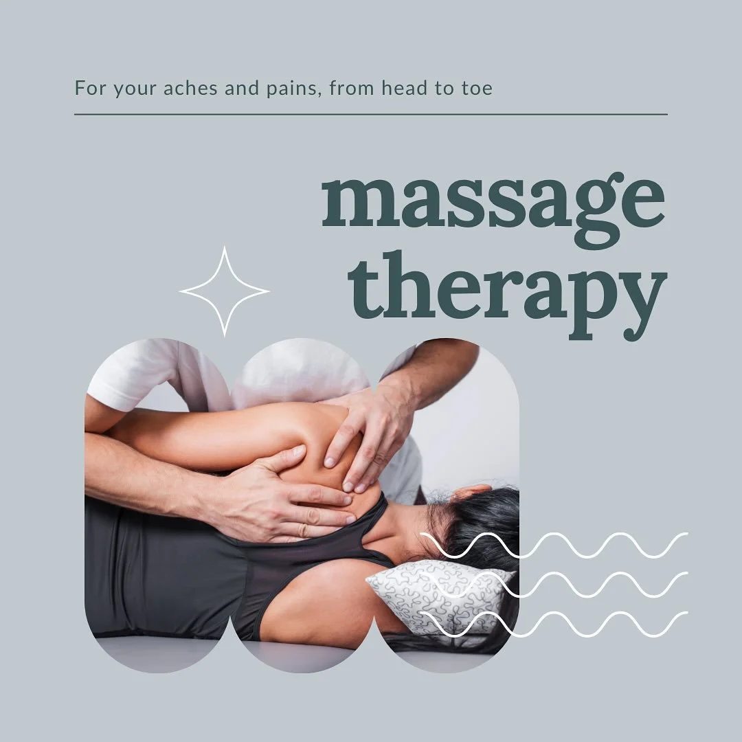 Need a massage? Spots available next week!

We have two fabulous RMTs to help you out, with up to 75 minute appointments! 

Our RMTs have extra training in:
 💆 prenatal/post-partum care
 💆 chronic pain
 💆 headache management
 💆 TMJ/jaw pain

Book
