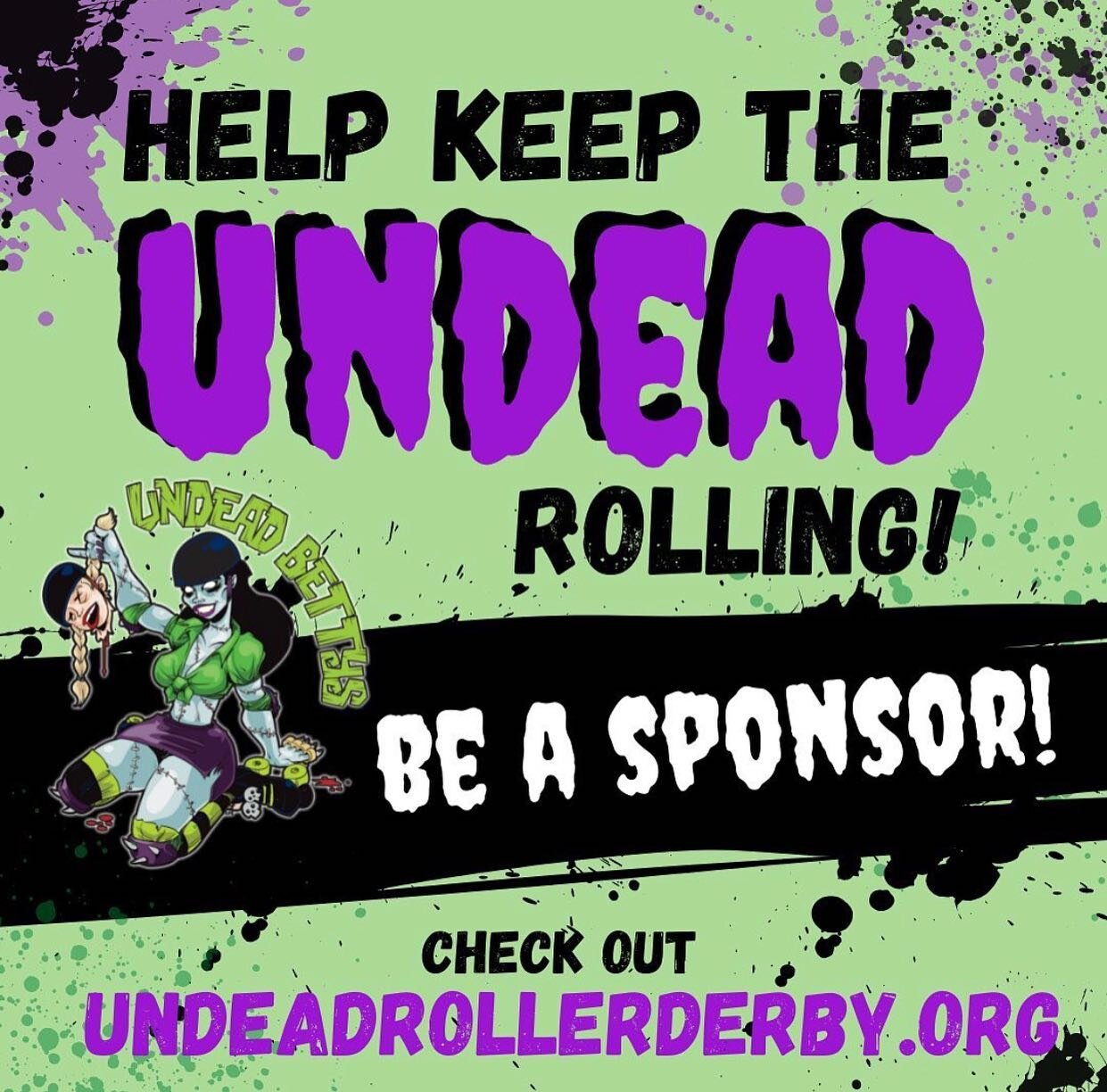 There are plenty of opportunities to be a sponsor with our upcoming events! Packages start as low as $25. Join our badass sponsors! Check out our website for more details! 💜💚🖤

#rollerderby #rollerskating #supportlocalsports #supportsmallbusiness