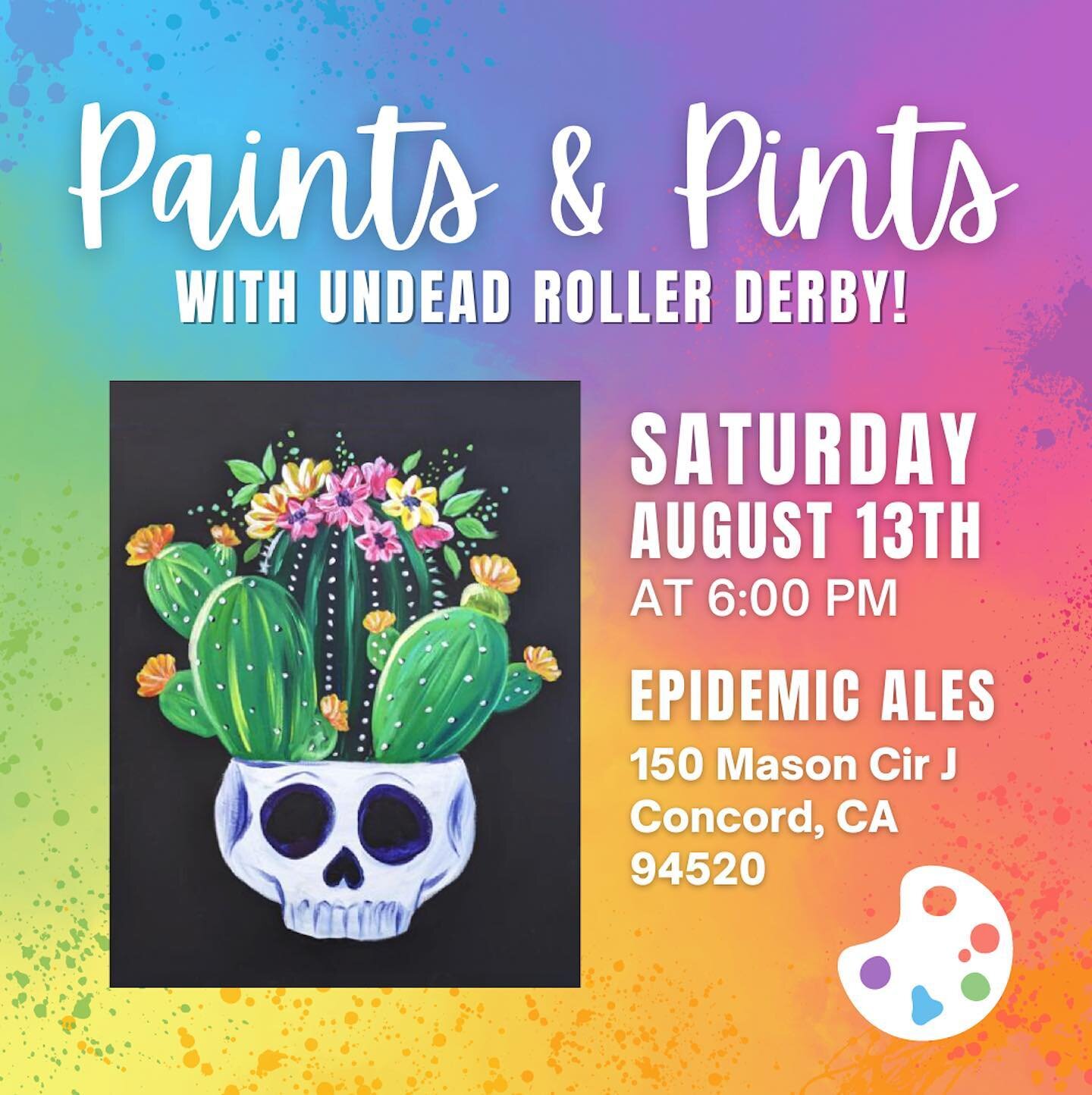 Don&rsquo;t forget to grab tickets for our Paints and Pints night August 13th @ 6 PM. Here&rsquo;s a lovely example of what we&rsquo;ll be painting, led by Scream and Sugar 🍬. 

We&rsquo;re also still looking for possible sponsors! Are you possibly 