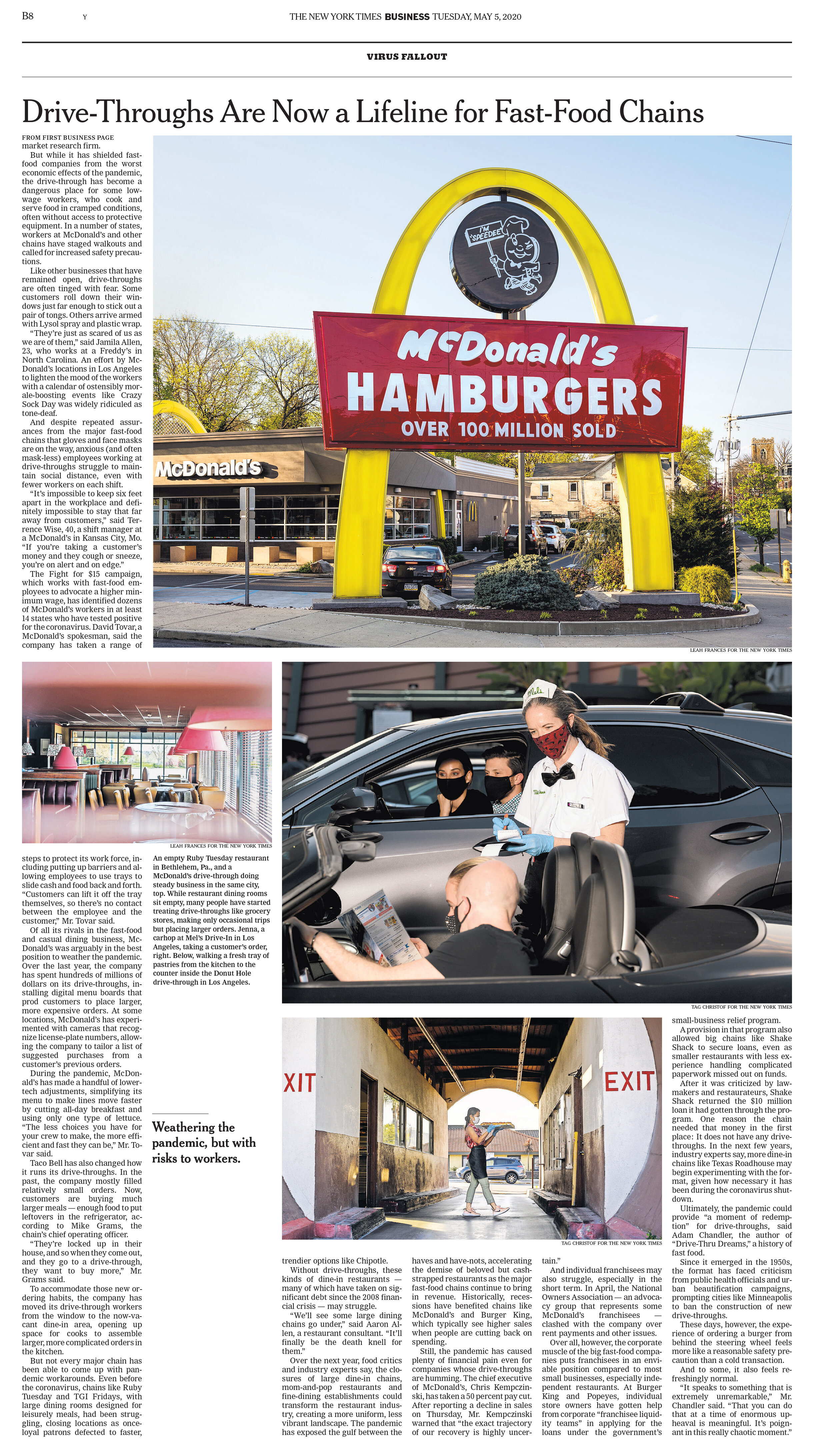 Drive-Throughs Are Now a Lifeline for Fast-Food Chains - The New York Times