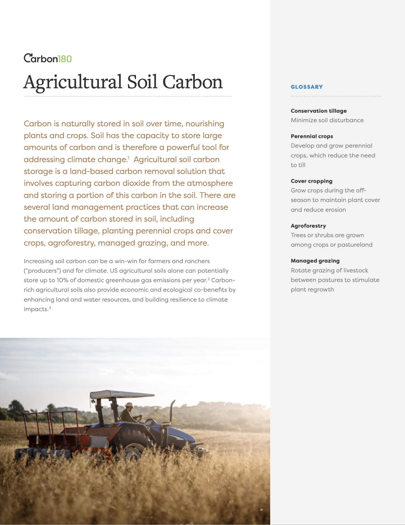 Agricultural Soil Carbon