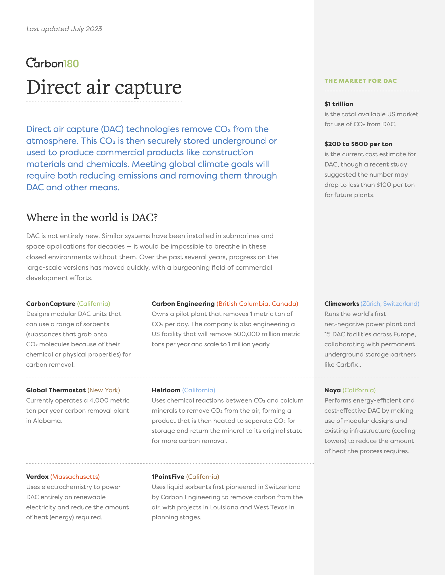Direct Air Capture