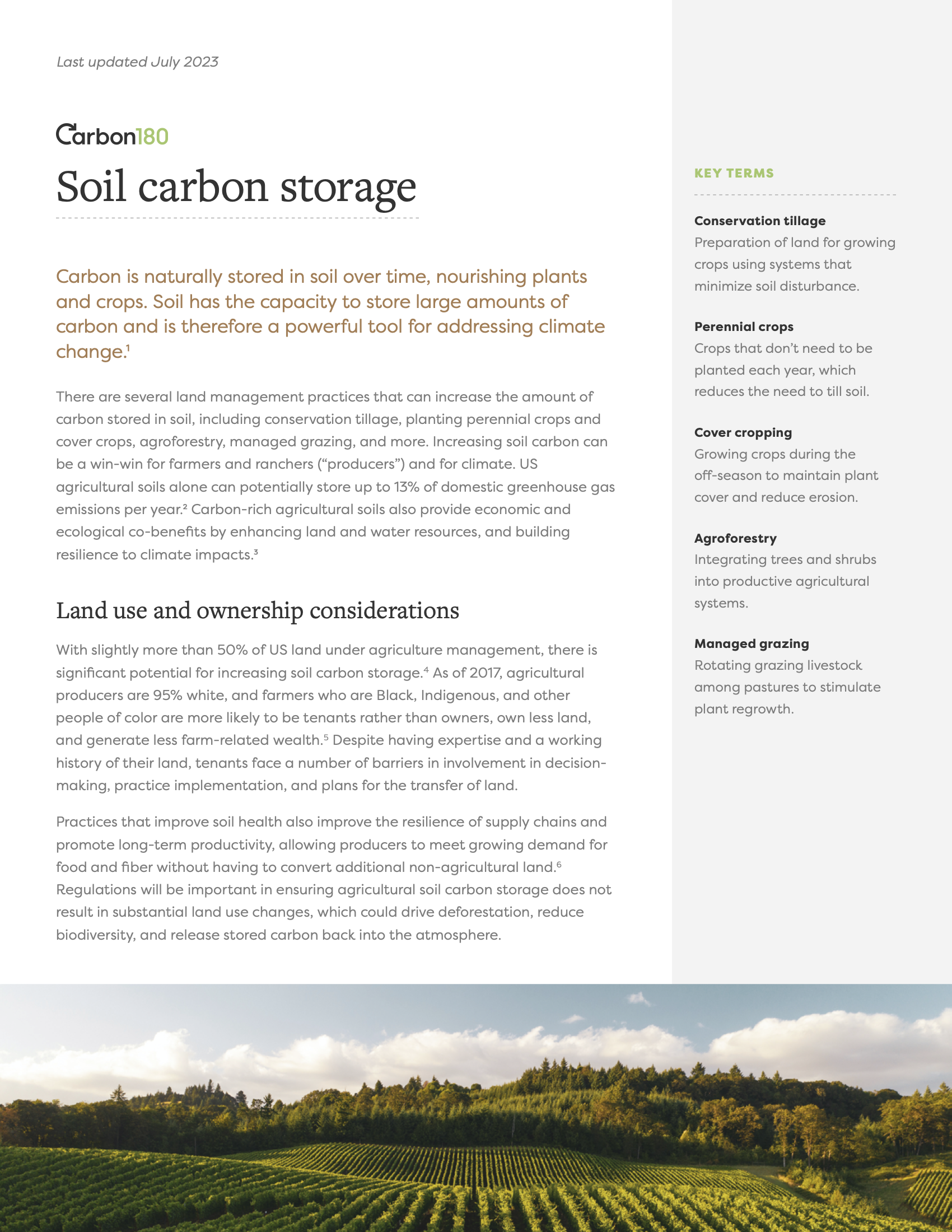 Soil Carbon Storage
