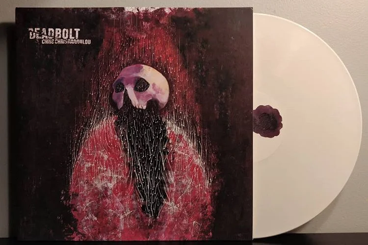 DEADBOLT by Chris Christodoulou pressed on bone white vinyl by Black Screen Records