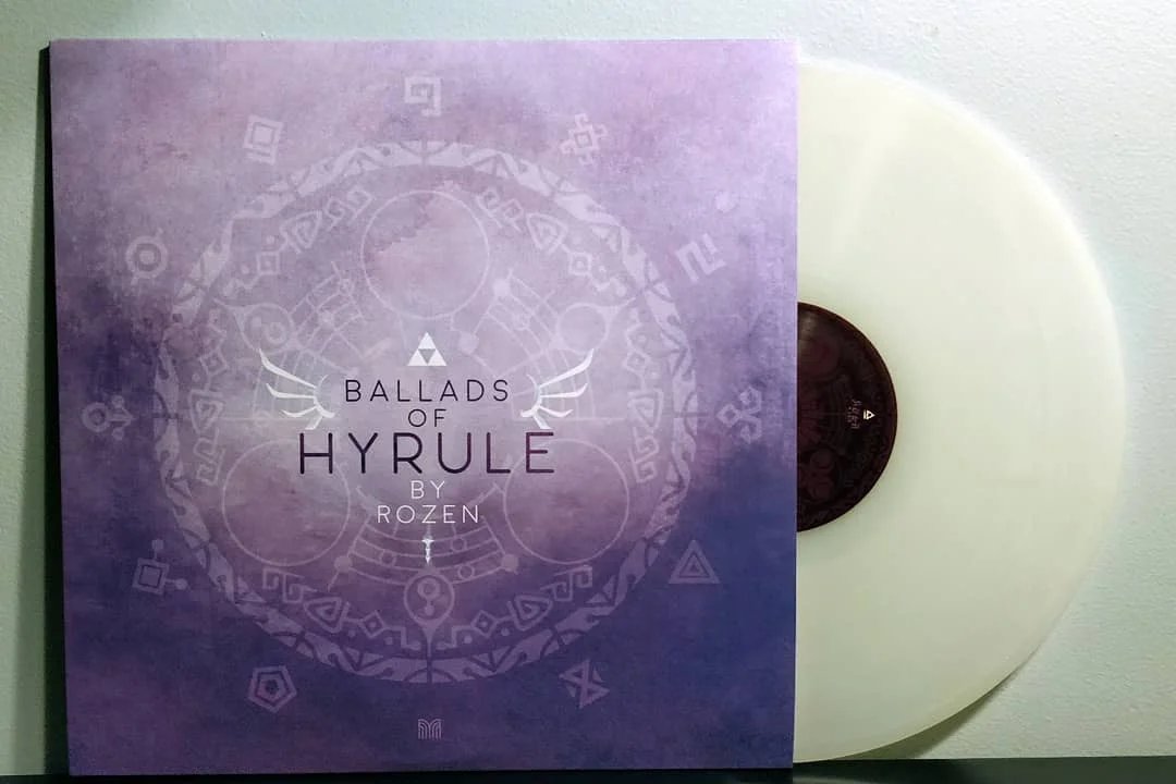 Ballads of Hyrule by Rozen pressed on Milky White vinyl by Materia Collective