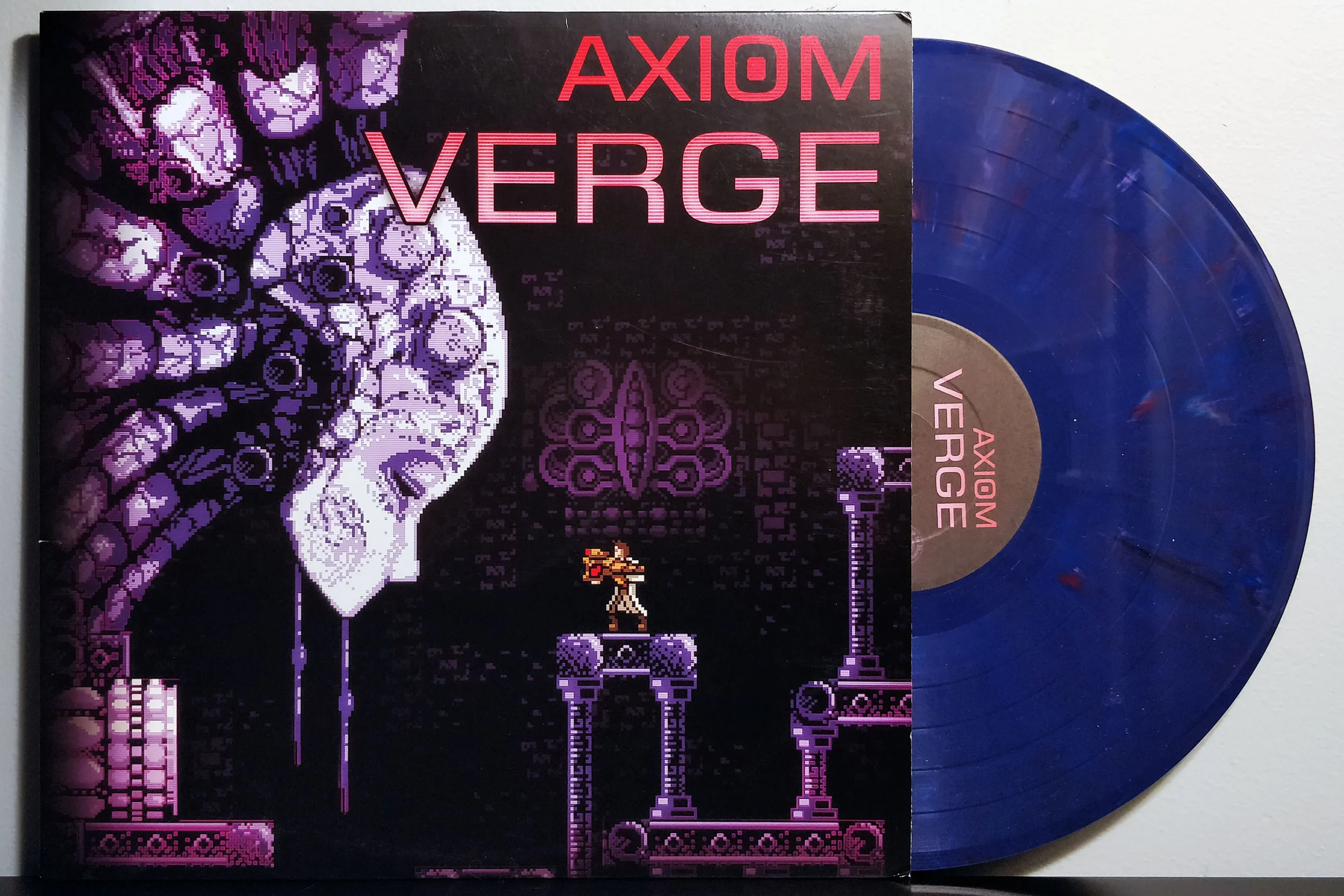 Axiom Verge by Thomas Happ pressed on purple marble vinyl by Ship to Shore PhonoCo.