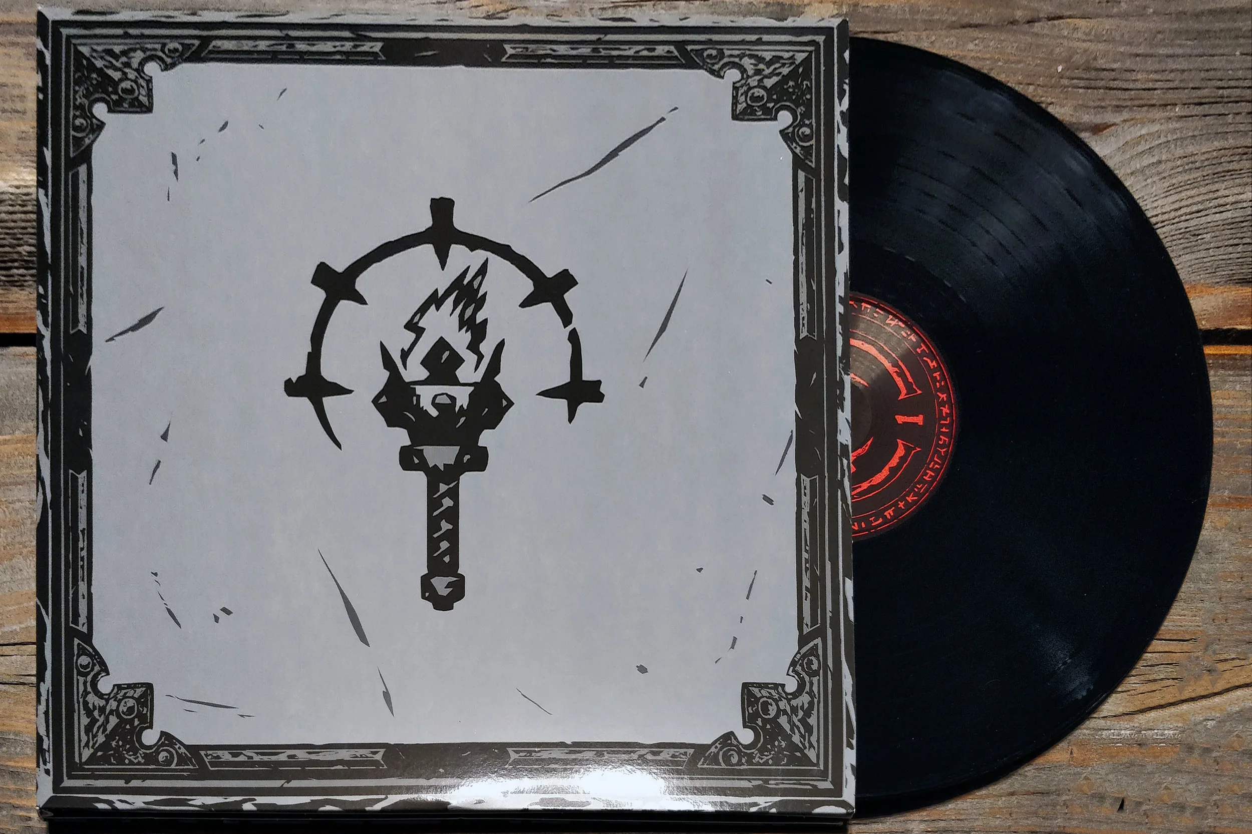 Darkest Dungeon by Stuart Chatwood pressed on black & transparent red vinyl by Ghost Ramp