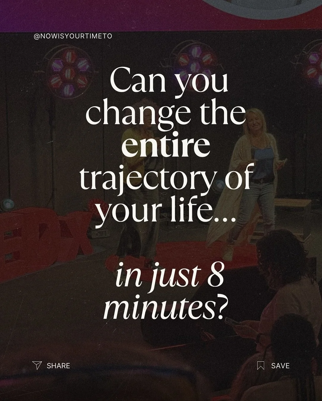 Eight minutes&hellip;

That&rsquo;s how long we were on stage at TEDx last week. And in those eight minutes&hellip; lives changed.

Eight. Minutes.🫳🏼🎤

That&rsquo;s what happens when you&rsquo;re in our energy.

We don&rsquo;t motivate you&hellip;