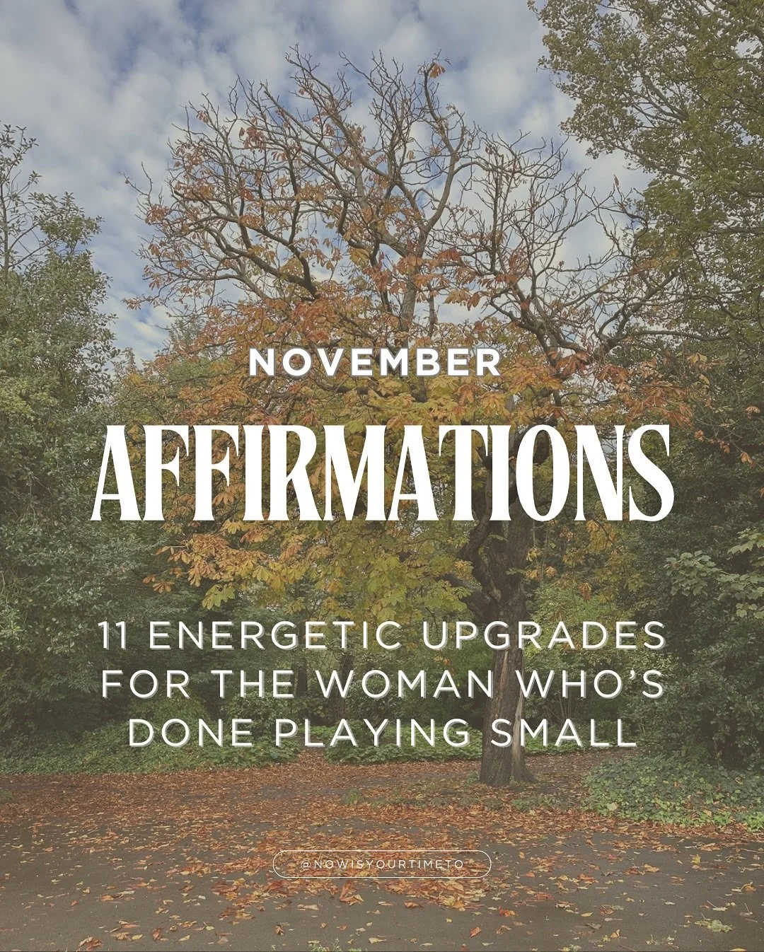 November isn&rsquo;t about doing more&hellip; it&rsquo;s about being more of who you already are. 

Save this post for when you feel yourself slipping into pressure or proving mode.

Read them out loud every morning this month.

Let your system remem