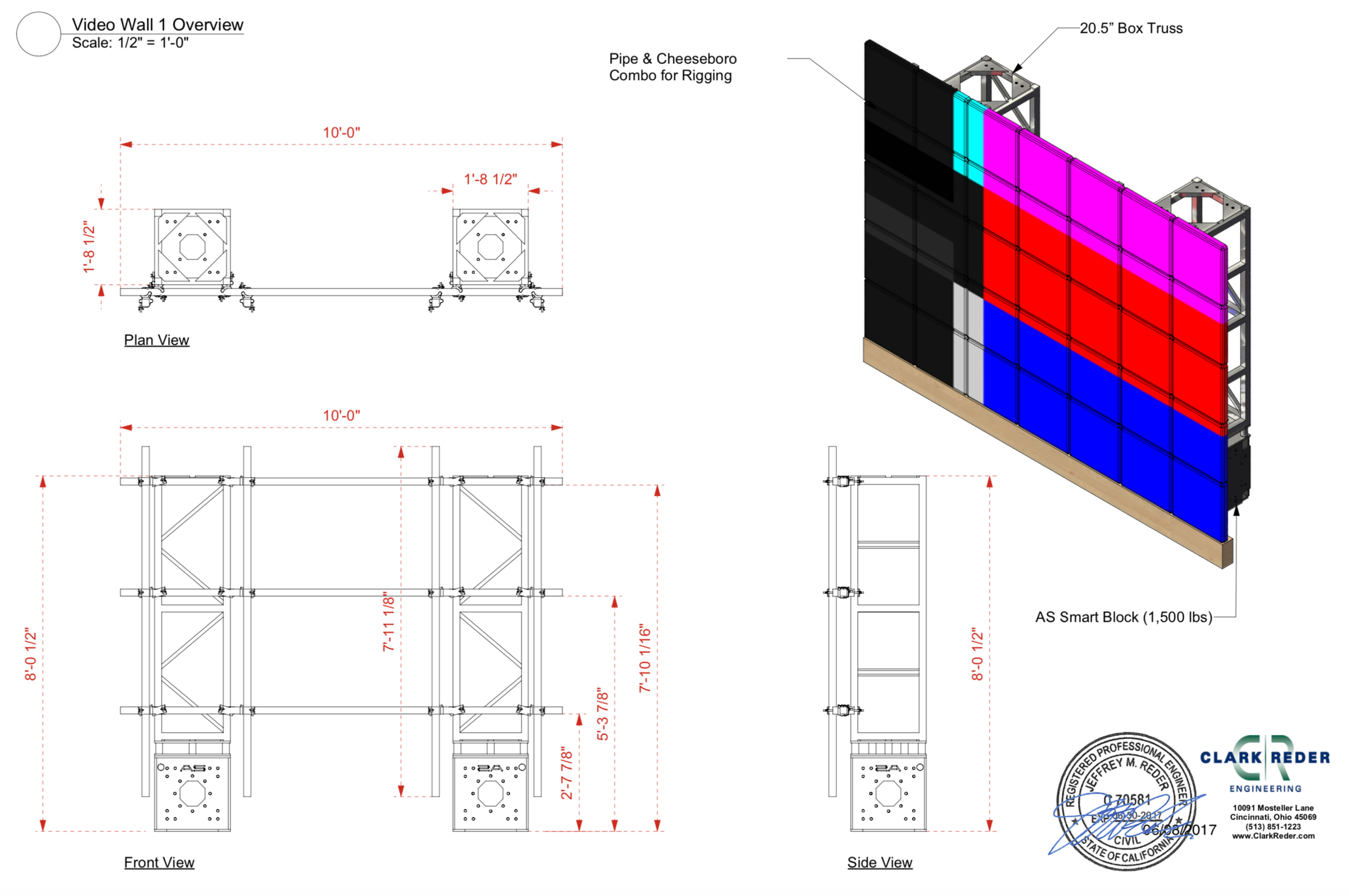 TECHNICAL DRAWING | Video Wall Rigging Plan