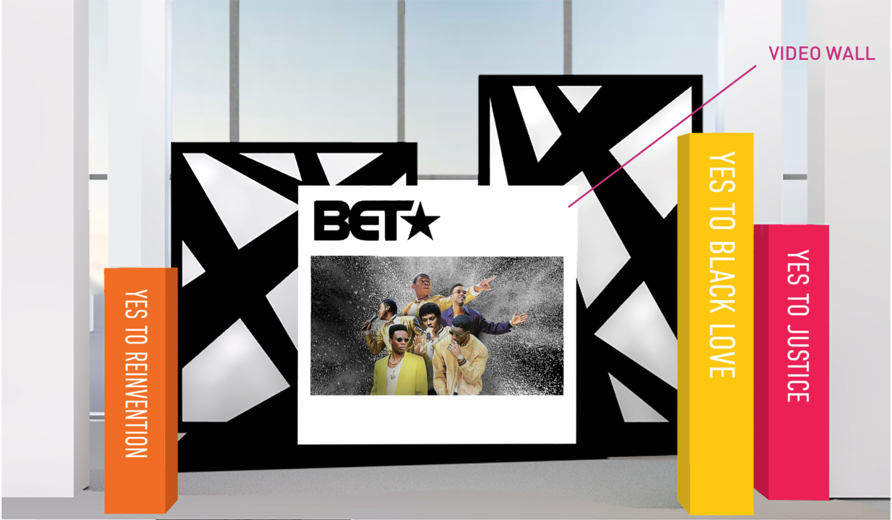 3D RENDERING | BET Video Wall Display
