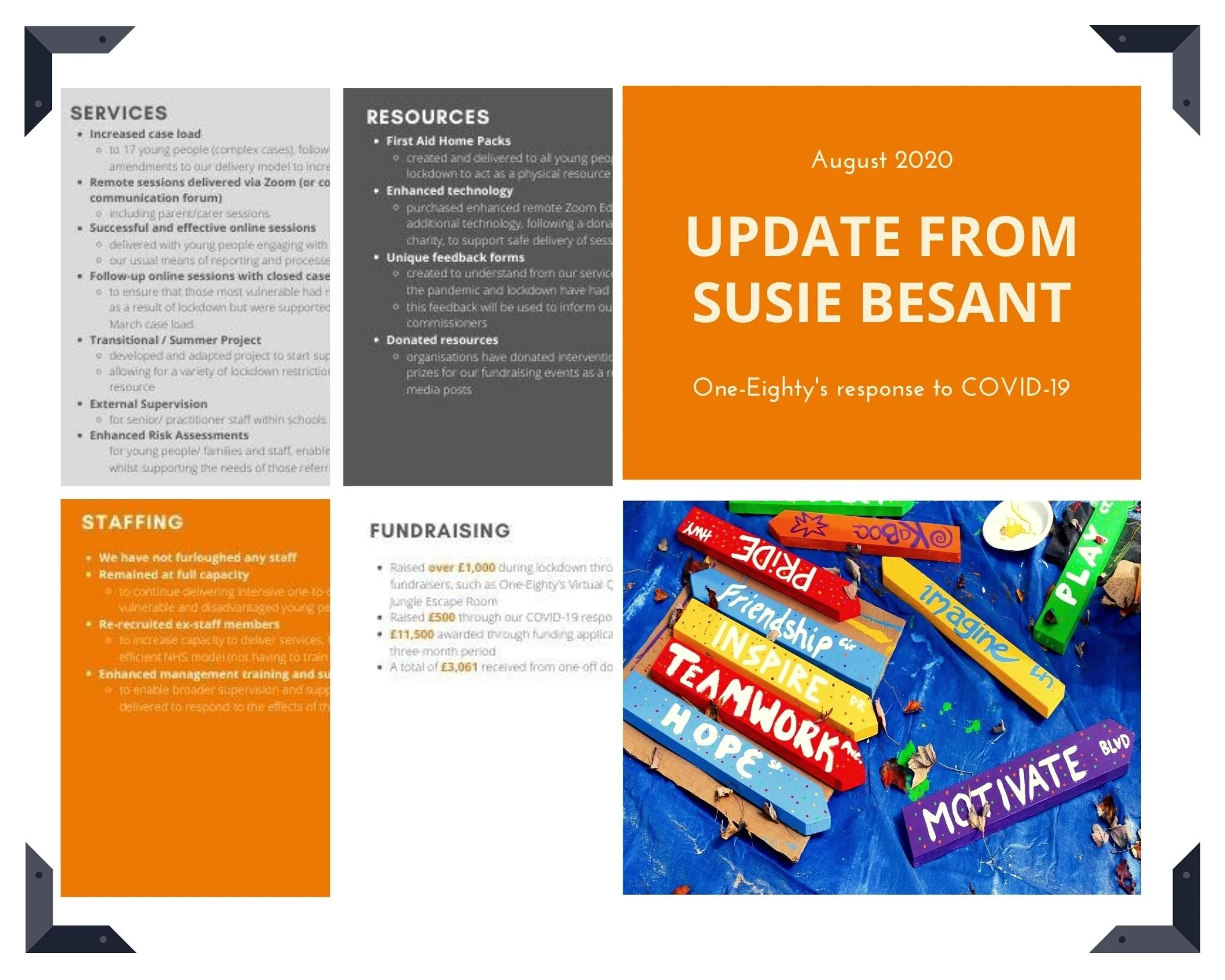 August 2020 - Update from our CEO, Susie Besant