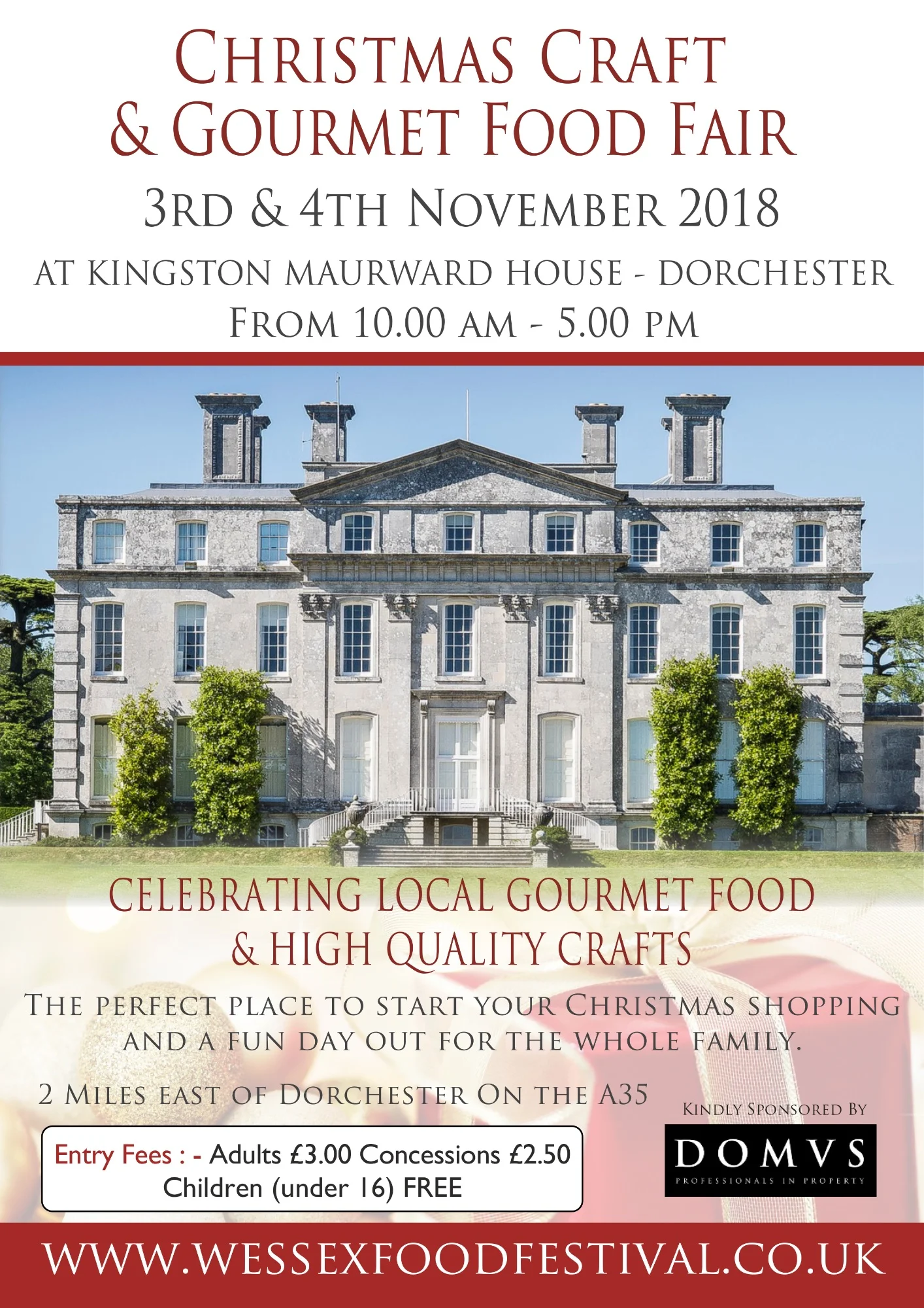 Kingston Maurward Christmas Gourmet Food &amp; Craft Fair 2018