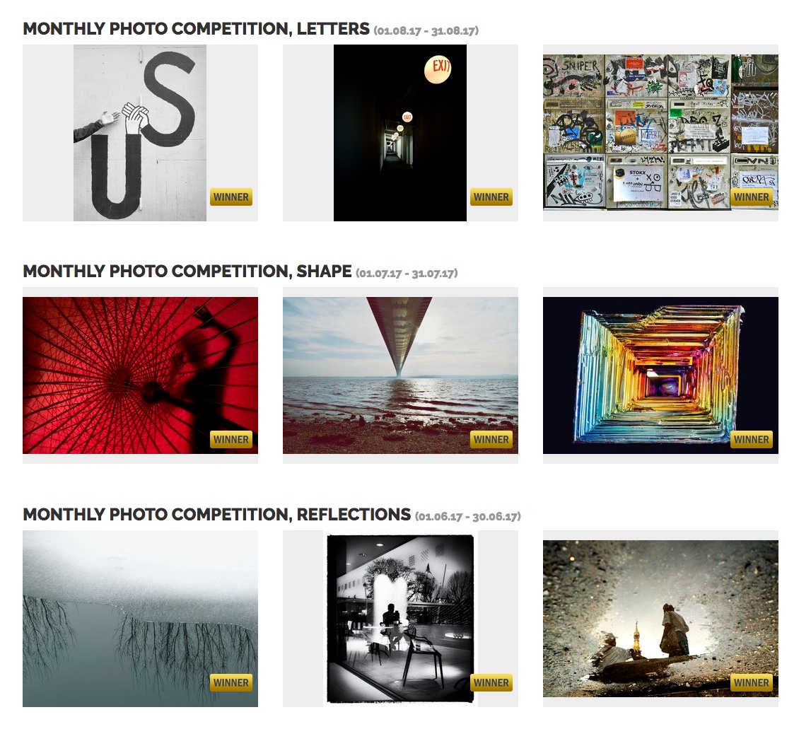 Royal Photographic Society Monthly Winner