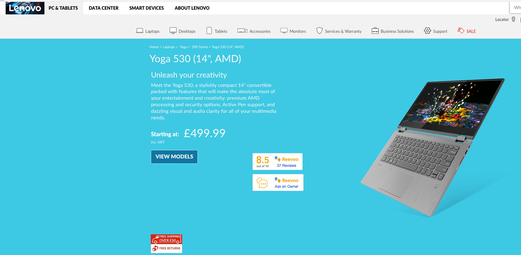 Lenovo Yoga 530 - Worldwide Desktop Image on the Lenovo Website