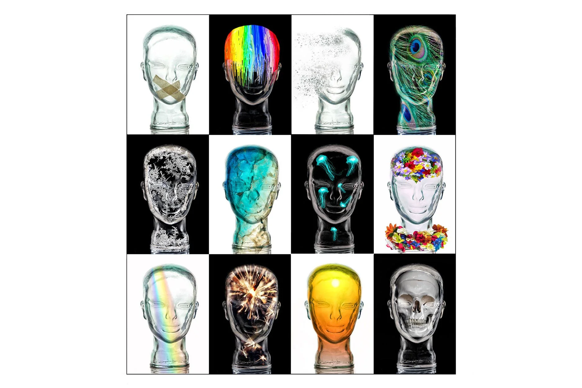 Find Your Head Space # 1 (12" x 12" Mounted Print)