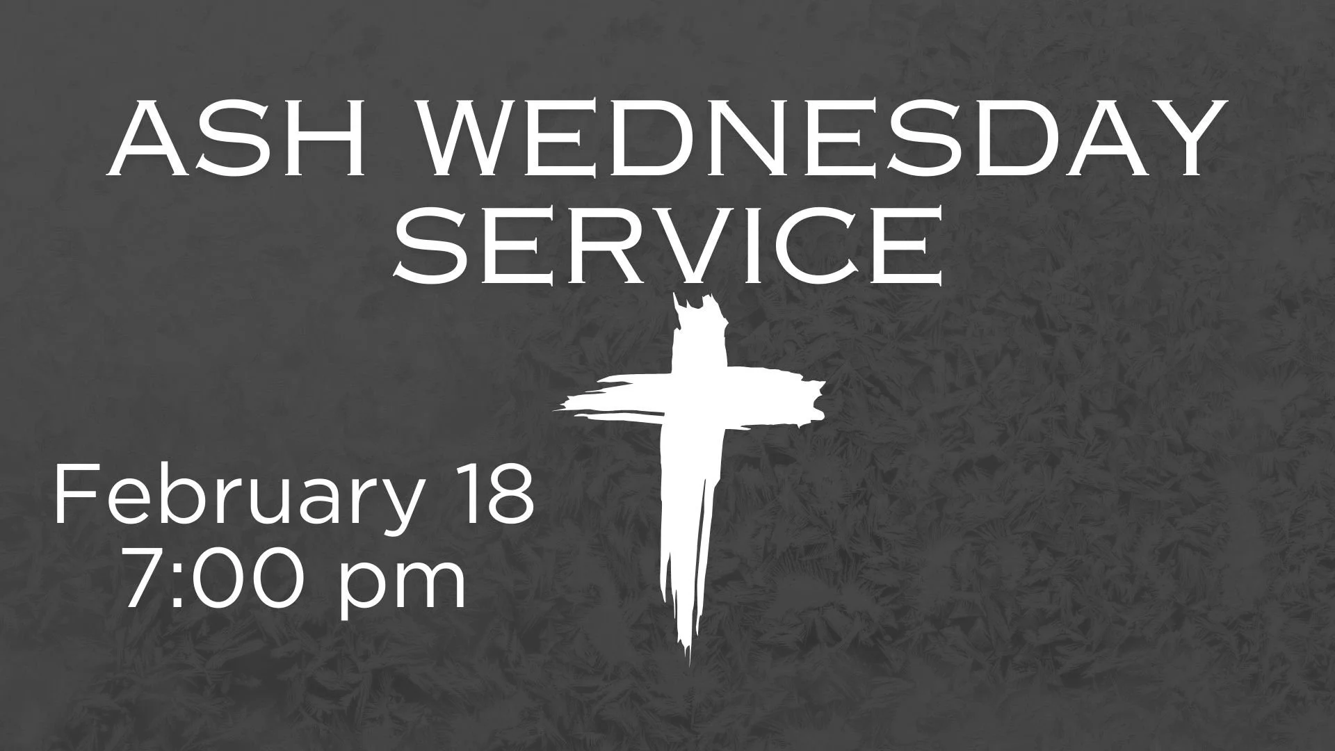 Ash Wednesday Service 