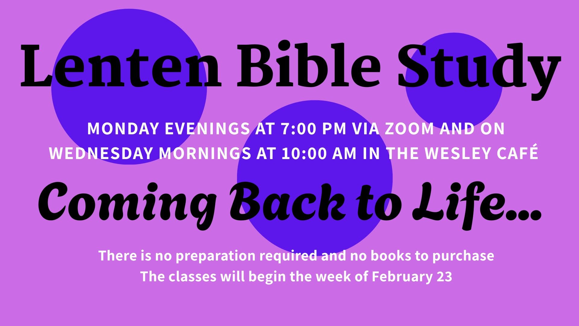 Lenten Bible Study