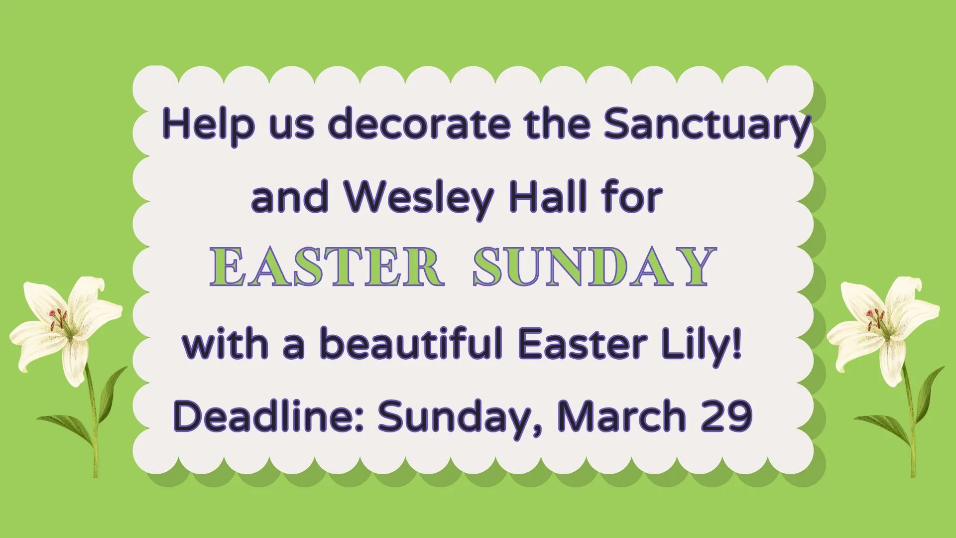 Order your Easter Lily