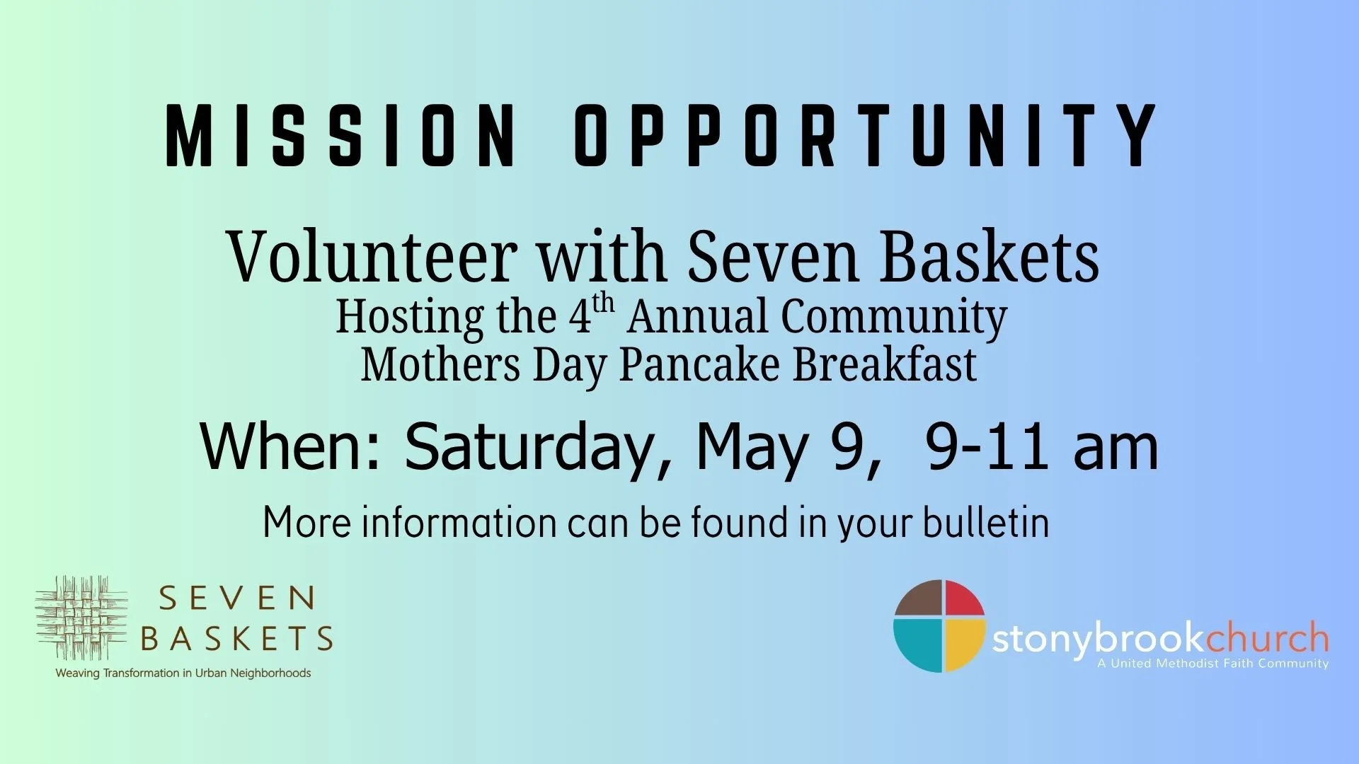  Saturday, May 9, Debbie Jackson with Seven Baskets 