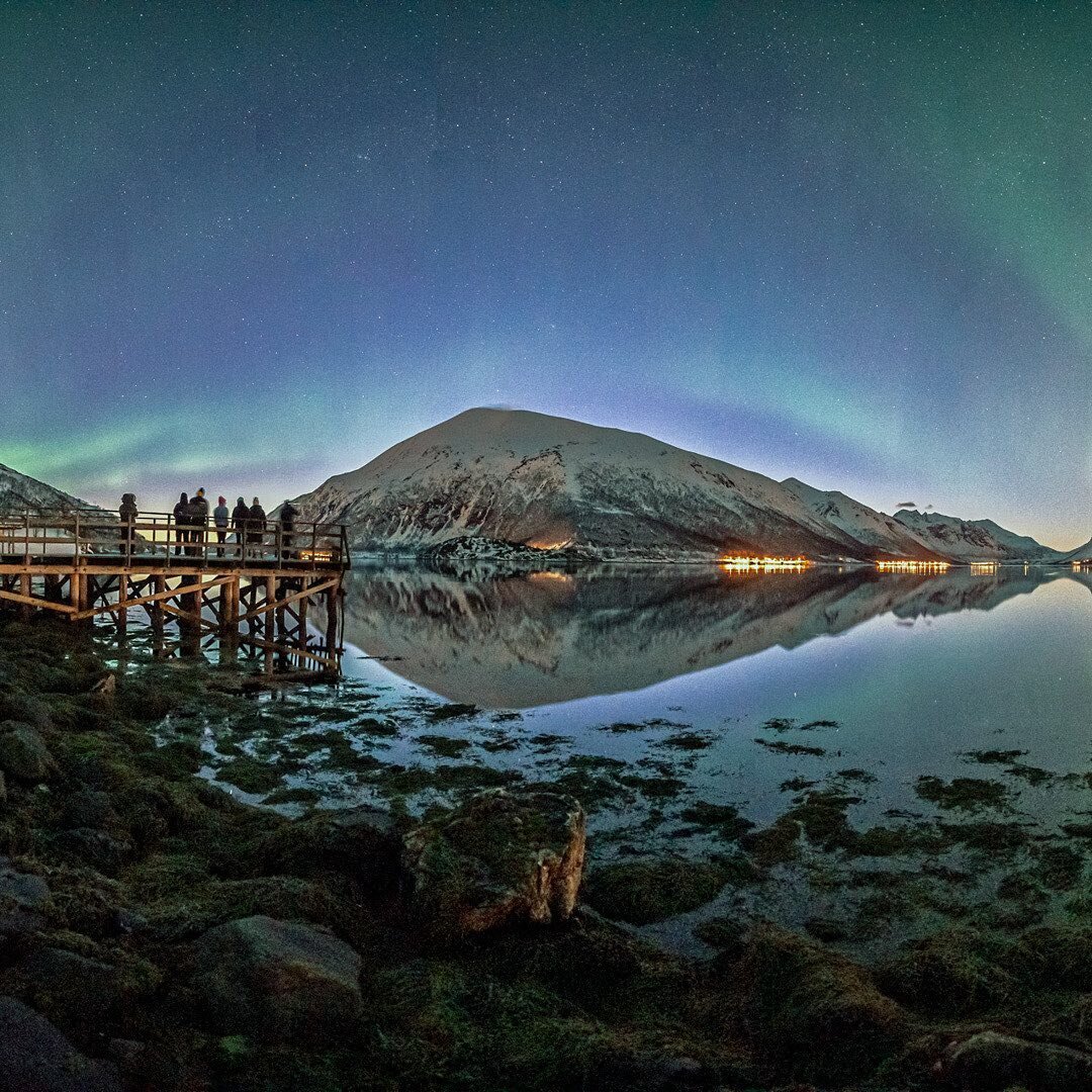 Sunset Aurora Panoramic:
the last days &amp; nights have been pure magic. Starting our Northern Lights tours with sunsets, waiting for the skies to get dark enough, and for the Aurora to show itself just in time for a short window of darkness. 
-
Our