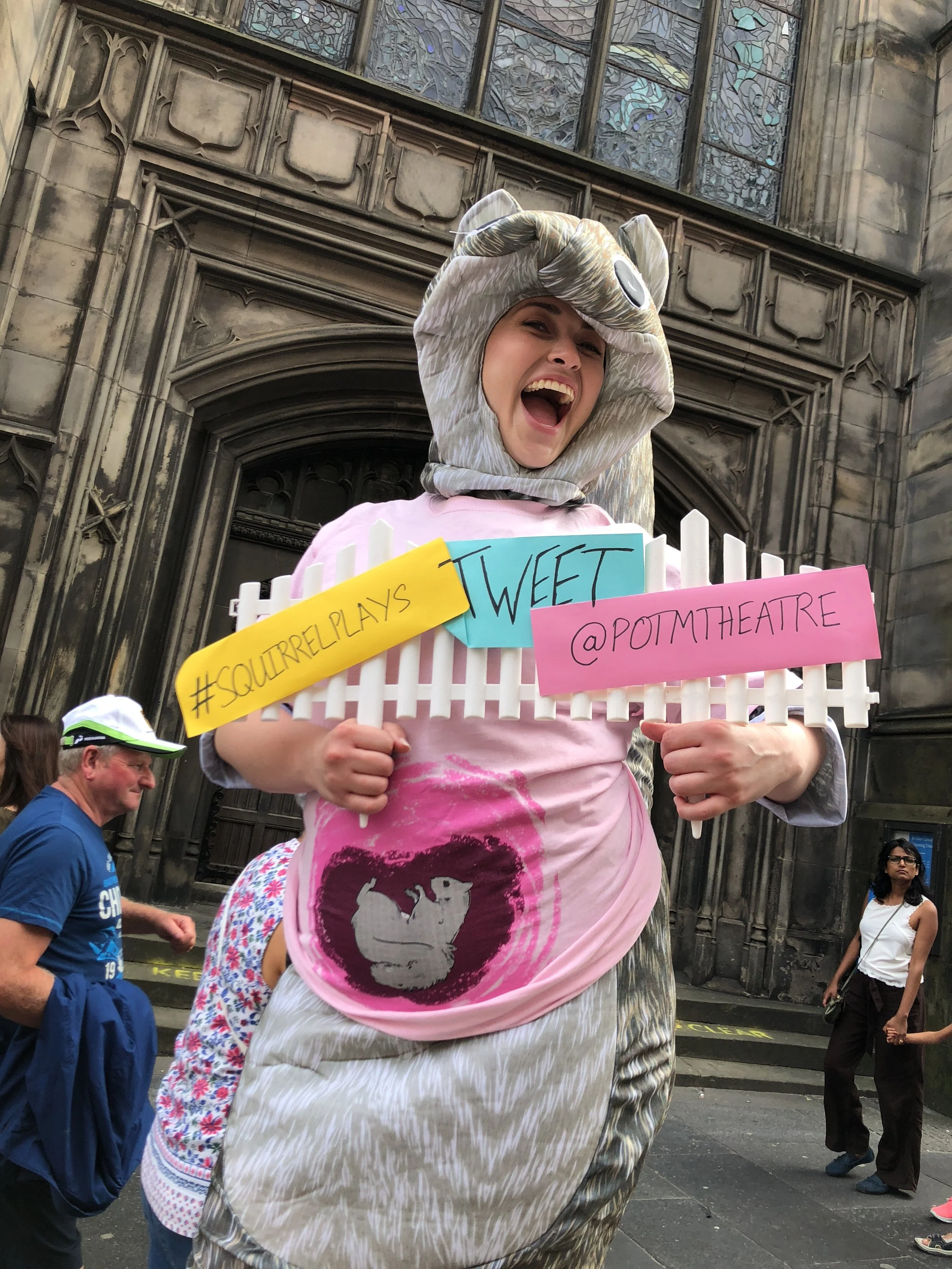  Bee had the great idea of shouting out our social media on these lovely picket fences 