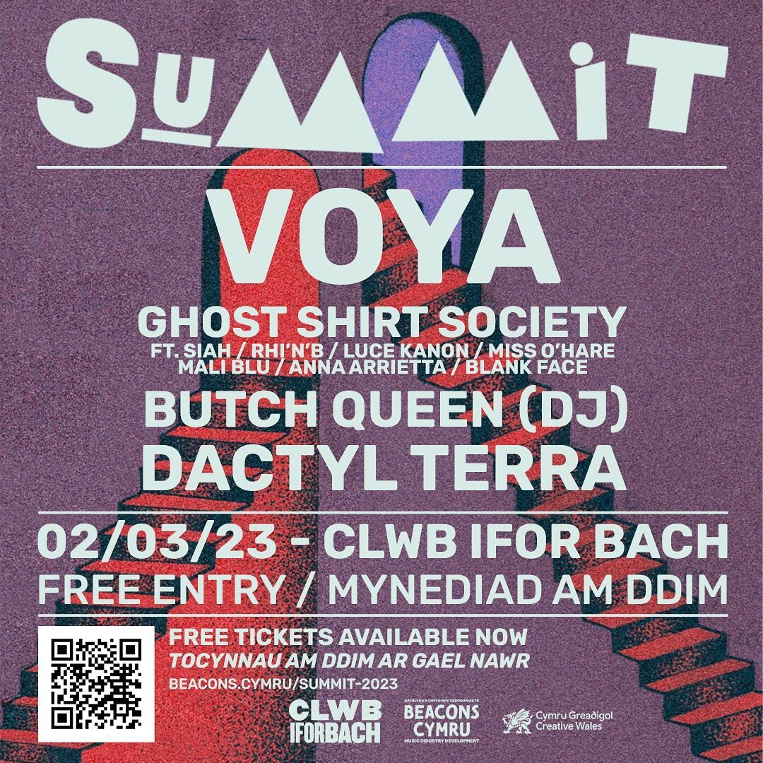 🪫 Summit 2023 Live 🪫

&ldquo;A 2 day music industry conference held across multiple venues. Expect live music, workshops, panels, and discussions to enthral.&rdquo;

📌 @clwbiforbach 
📆 02.02.23 | 19:00
🎵 @voyamusic headline

🎟️ AM DDIM / FREE
F