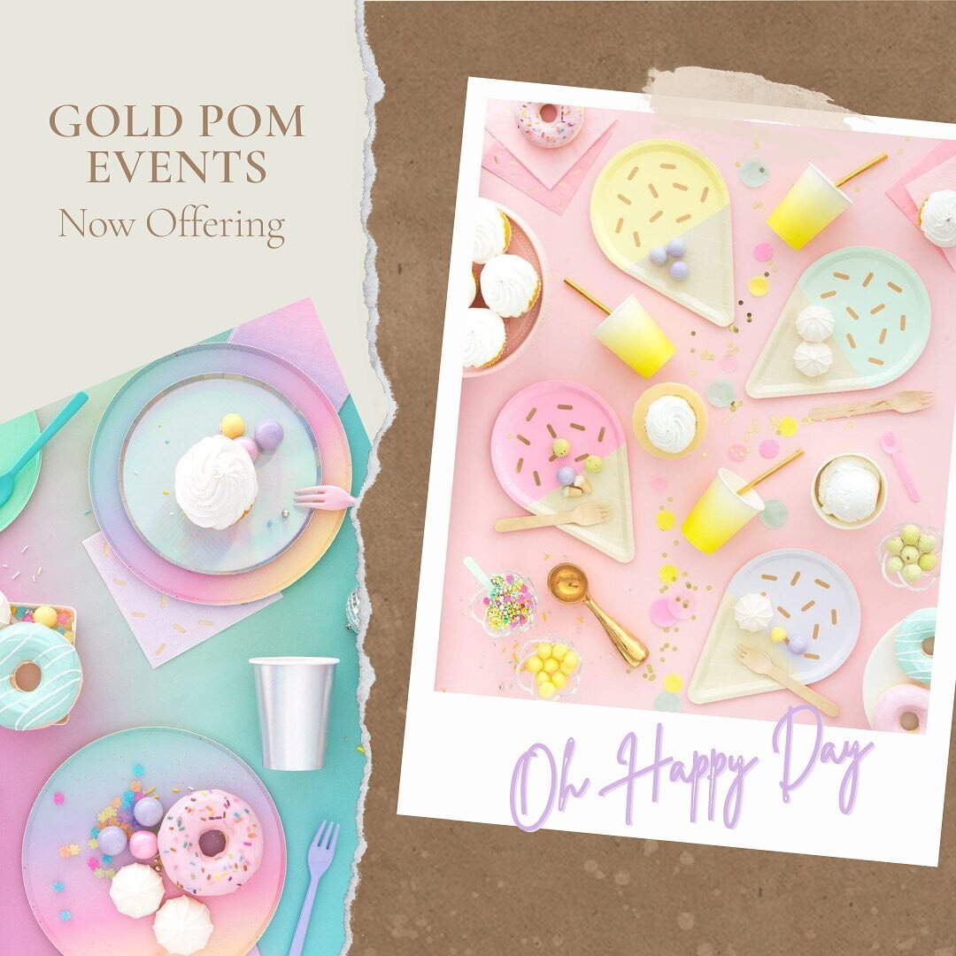 We Are Pumped to Now Offer This Super Fun Line!! 🎉🥳 

@ohhappydaypartyshop 

Give Us a Call or Drop Us a Line&hellip; We&rsquo;d Love to Incorporate Oh Happy Day Party Goods into Your Next Event!! 🎈🎁🎈
.
.
.
.
.
#party #partydecorations #partypla