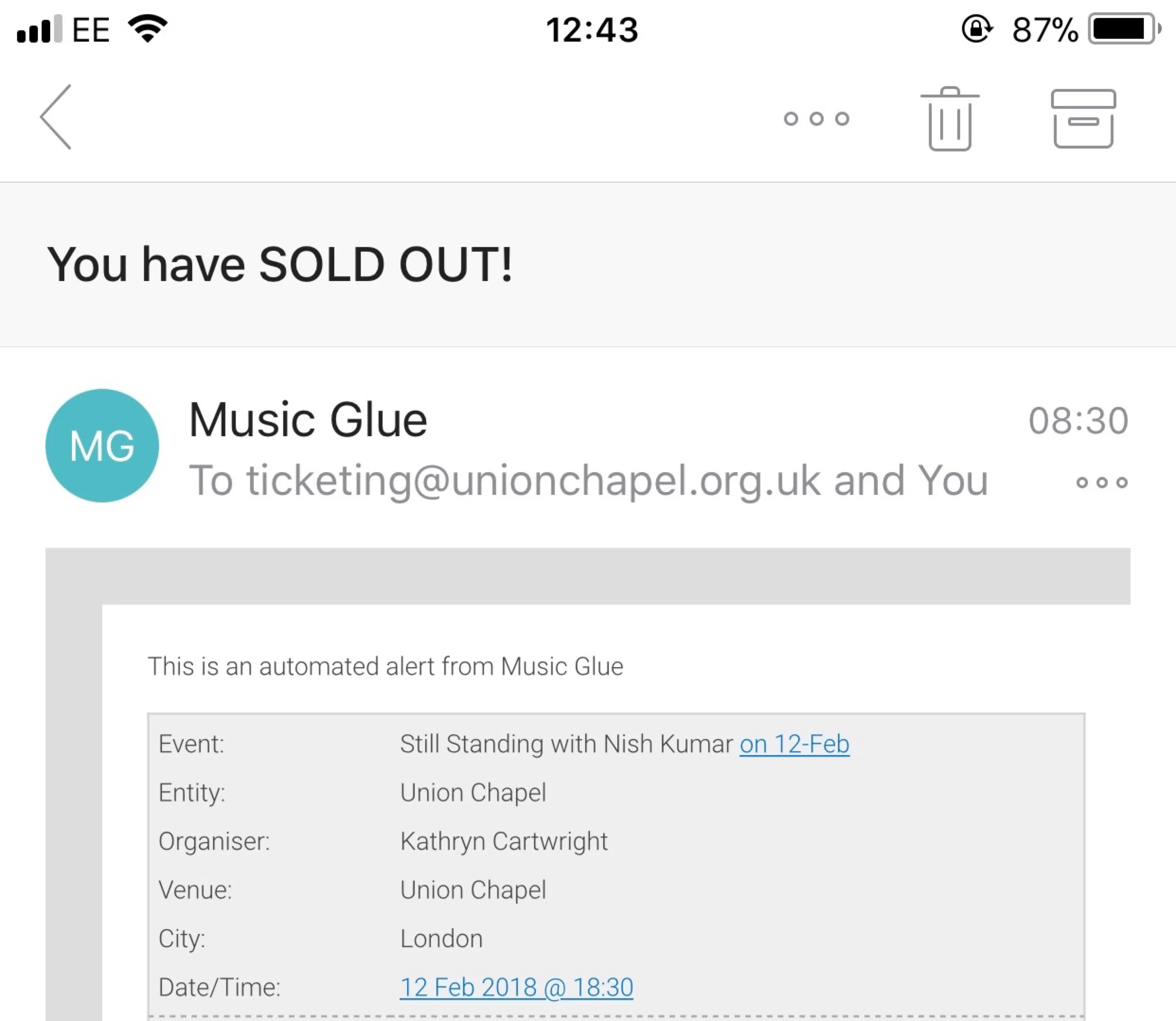 The 10th & 11th; We have sold out.