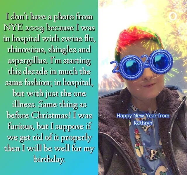 Back in the QE because my CRP is 180 and my body is doing silly things so I'm trying to be well for my birthday. Happy New Year!