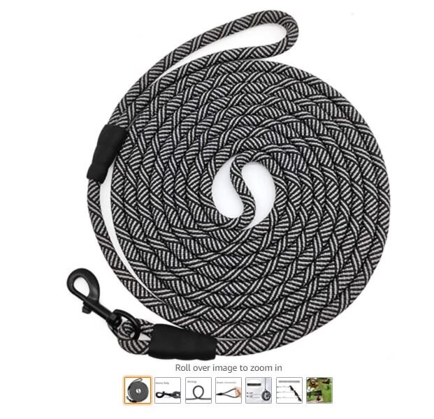 15' Long Rope Dog Leash